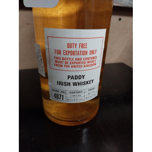 696 - Large bottle of Paddy Old Irish Whiskey.