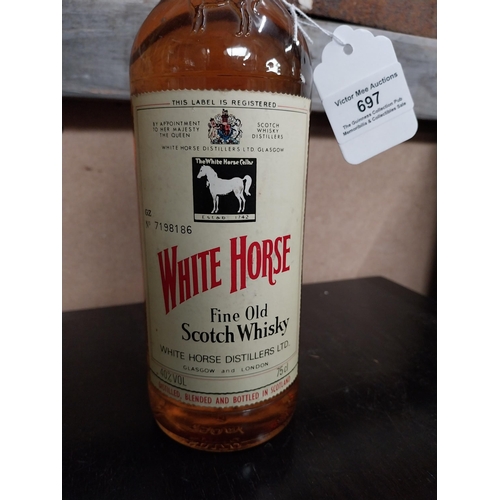 697 - Bottle of White Horse Scotch Whiskey.