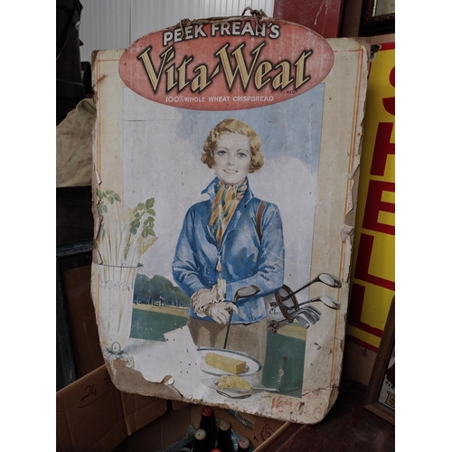 7 - Peek Freans Vita Wear 100% wheat biscuit cardboard showcard. {71 cm H x 52 cm W}.