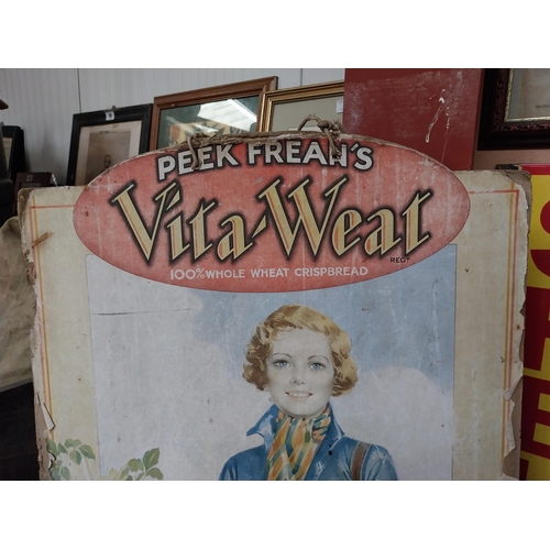 7 - Peek Freans Vita Wear 100% wheat biscuit cardboard showcard. {71 cm H x 52 cm W}.