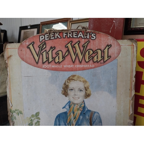 7 - Peek Freans Vita Wear 100% wheat biscuit cardboard showcard. {71 cm H x 52 cm W}.