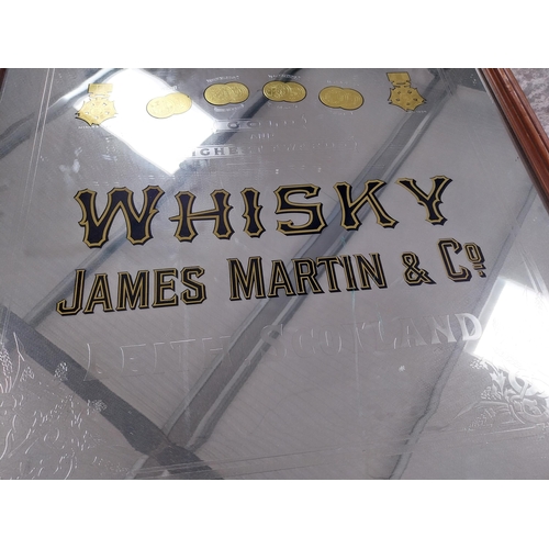 707 - Martin's Old Highland Whisky James Martin & Co Leith Scotland advertising mirror. { 142cm H X 115cm ... 