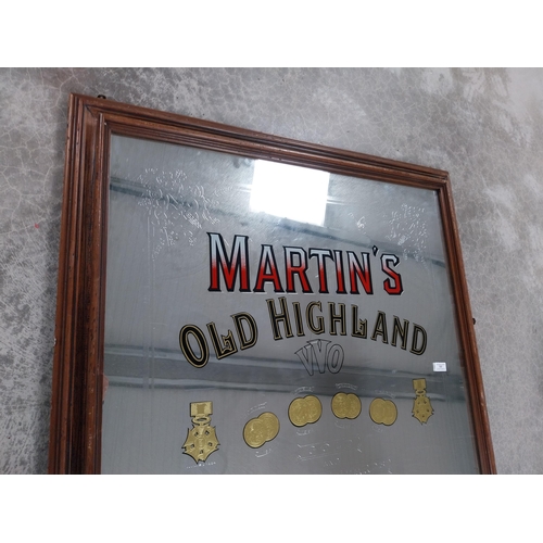 707 - Martin's Old Highland Whisky James Martin & Co Leith Scotland advertising mirror. { 142cm H X 115cm ... 