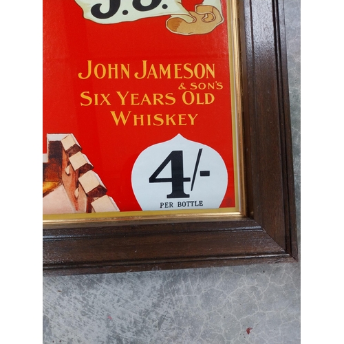 716 - Framed Castle Grand JJ John Jameson and Sons Six Year Old Whiskey advertising print. {71 cm H x 61 c... 