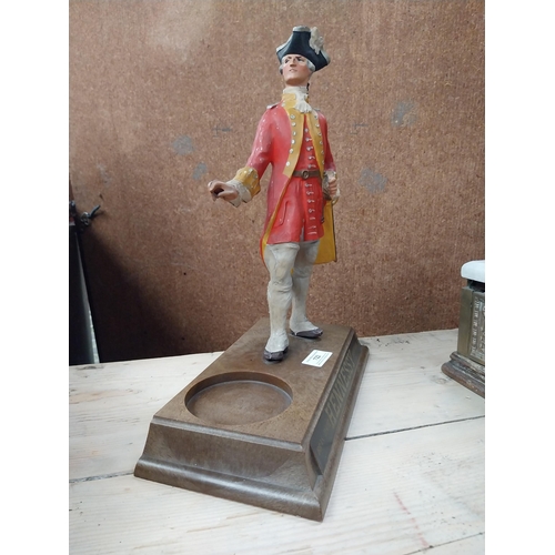 722 - Rare Hennessy Cognac advertising figure. {38 cm H x 30 cm W x 15 cm D}.