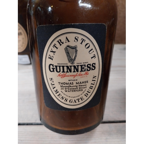 727 - Six Guinness Bottles - Henry J Boylan The Gladstone Inn Skerries, Thomas Maher Waterford, Richard Fa... 