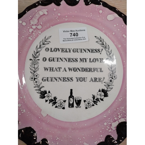 740 - O Lovely Guinness Carltonware advertising plate. {19 cm Dia.}. PART OF THE DAVID HUGHES COLLECTION.