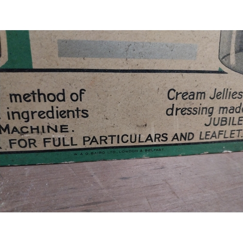 77 - The Jubilee Cream Making Machine cardboard showcard. {32 cm H x 33 cm W}.