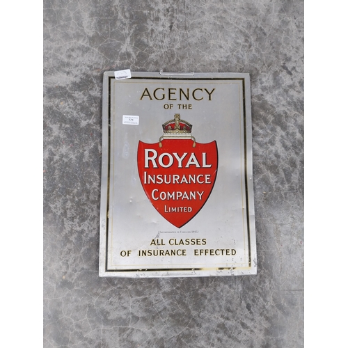 771 - Agency of the Royal Insurance Company limited advertising sign.