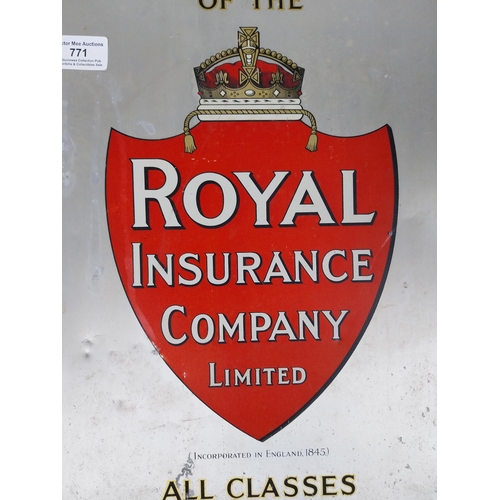 771 - Agency of the Royal Insurance Company limited advertising sign.