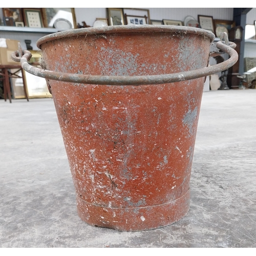 781 - WWII Fire Only galvanised bucket. {38 cm H x 25 cm Dia.}.