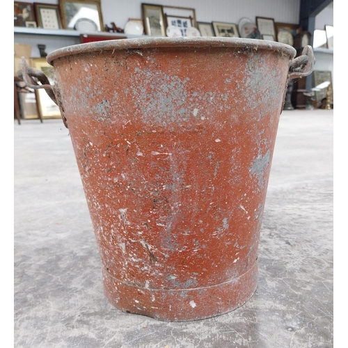 781 - WWII Fire Only galvanised bucket. {38 cm H x 25 cm Dia.}.