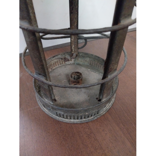 785 - 19th C. metal candle lantern. {32 cm H x 17 cm Dia.}.