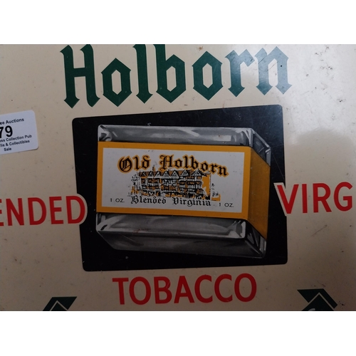 79 - Old Holborn Blended Virginia Tobacco tinplate drinks tray. {33 cm Dia.}.