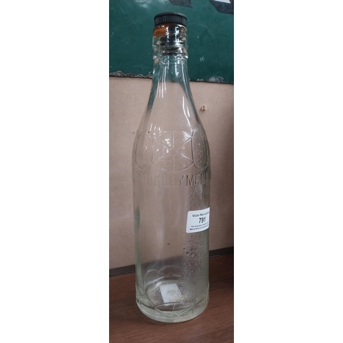 791 - Braid Imperial Water Co Ballymena glass bottle. {29 cm H x 8 cm Dia.}.