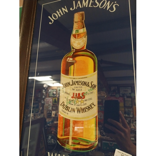 797 - Framed John Jameson Irish Whiskey advertising print. {50 cm H x 50 cm W}.