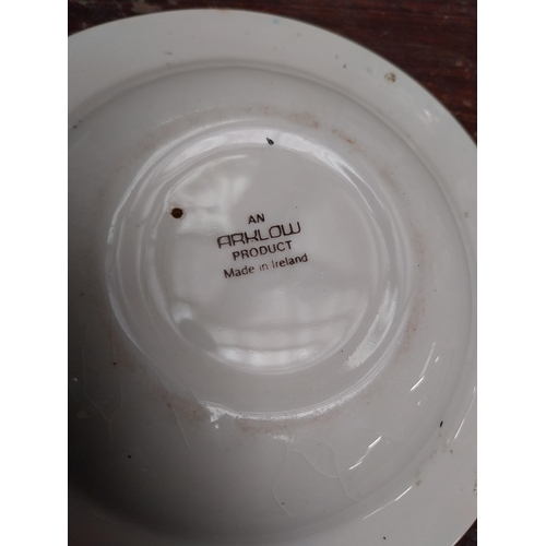 80 - Player's No 6 Arklow Pottery ceramic advertising ashtray. {15 cm Dia.}