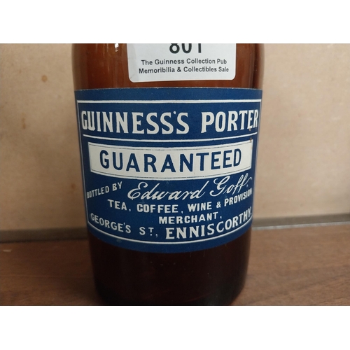 801 - Edmund Goff Enniscorthy, S V Delahunt and Co Ltd Wicklow and S Farley Youghal Guinness pint bottles.... 