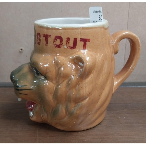 804 - Rare ABC Stout Lion tankard. {10 cm H  x 14 cm W x 9 cm D}.