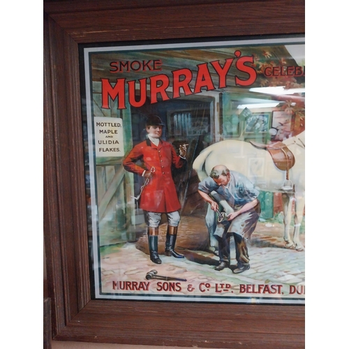 808 - Murray and Sons Tobacco Dublin framed advertising print. {43 cm H x 59 cm W}.