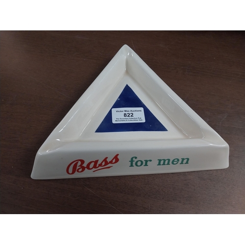 822 - Bass Blue Triangle {4 cm H x 13 cm Dia} and Carroll's No 1 {4 cm H x 10 cm Dia.} ceramic advertising... 