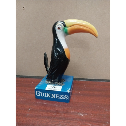 827 - Very rare Ruberoid Guinness Toucan figure by Shannon. {20 cm H x 29 cm W x 29 cm D}.