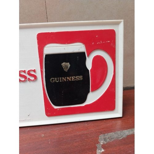 842 - Perspex Guinness Shelf advertising sign. {16 cm H x 28 cm W}.