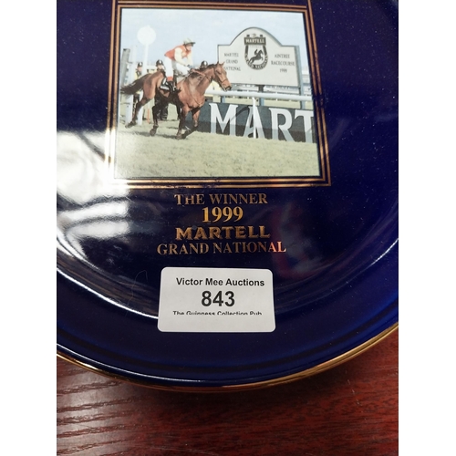 843 - Martell Cognac Grand National 1999 winner advertising change tray. {21 cm Dia.}.