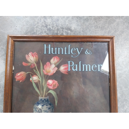 851 - Huntley and Palmers Biscuits framed showcard. {68 cm H x 51 cm W}.