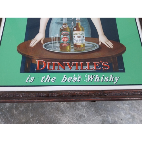 859 - Between You and Me Dunville's Is The Best Whisky framed advertising print. {73 cm H x 60 cm W}