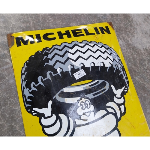 862 - Michelin XY enamel advertising sign. {60 cm H x 40 cm W}.