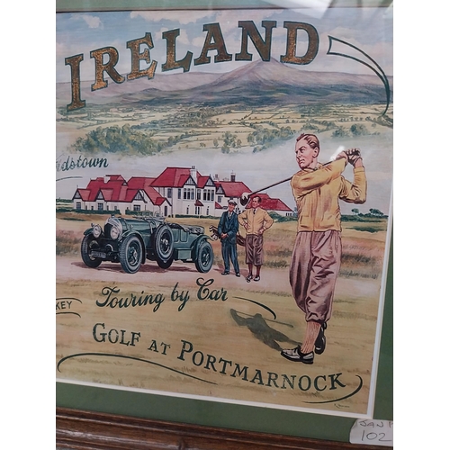 88 - Experience the Best Of Ireland Home of Jameson Finest Whiskey Golf at Portmarnock framed advertising... 