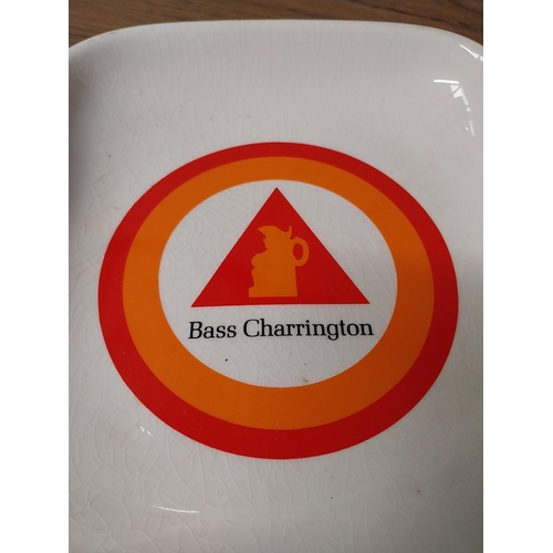 882 - Worthington Bass Ale {4 cm H x 17 cm W} and Charrington Bass Ale Wade {4 cm H x 19 cm W} ashtrays.