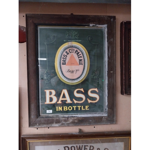 889 - Bass in Bottle framed advertising showcard. {76 cm H x 62 cm W}.