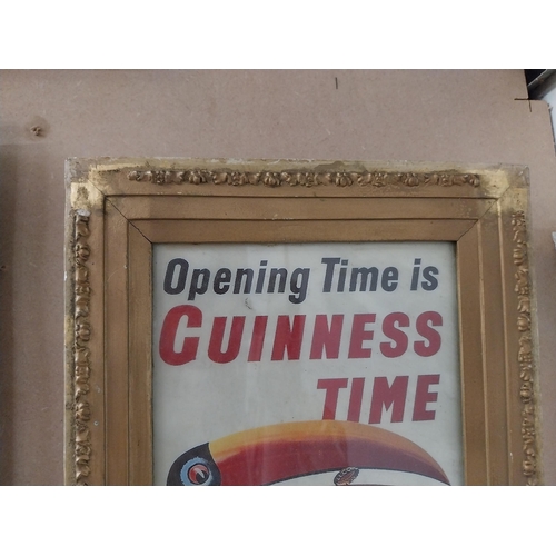 893 - Opening Time Is Guinness Time framed advertising print. {37 cm H x 30 cm W}.