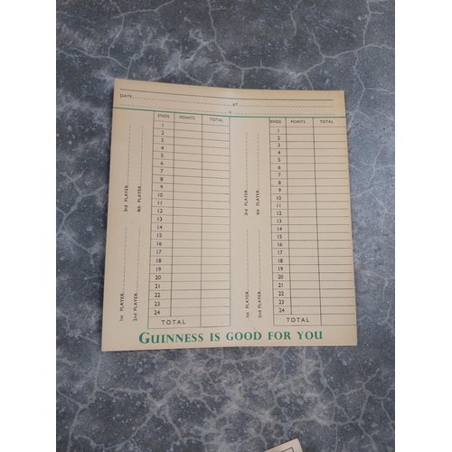 897 - Collection of seven  Guinness Whist/Bridge Score cards. PART OF THE DAVID HUGHES COLLECTION.