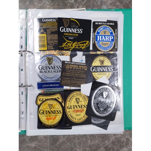 898 - Five sheets of Guinness Labels. PART OF THE DAVID HUGHES COLLECTION.