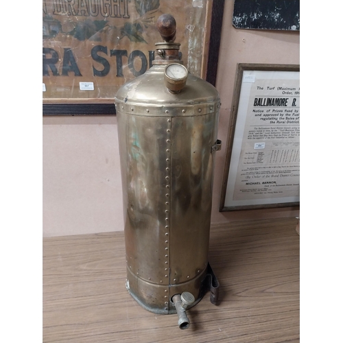 907 - Early 20th C. brass sprayer. {67 cm H x 22 cm Dia.}.