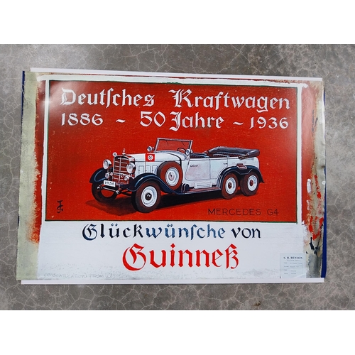 949 - Poster Mounted on Board German - Mercedes G4 Vintage Car From Gilroy was Good for Guinness and Have ... 