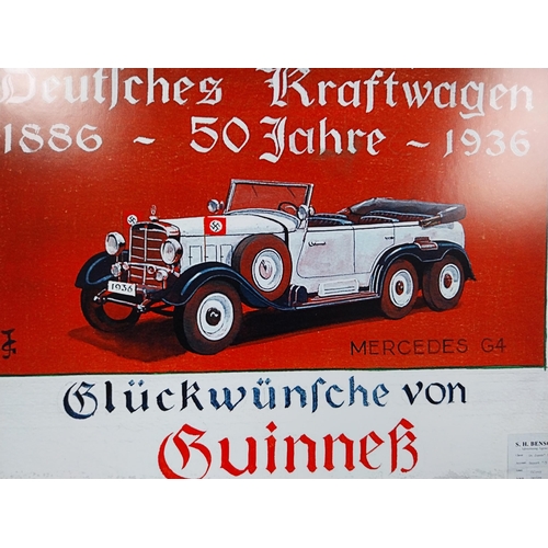 949 - Poster Mounted on Board German - Mercedes G4 Vintage Car From Gilroy was Good for Guinness and Have ... 