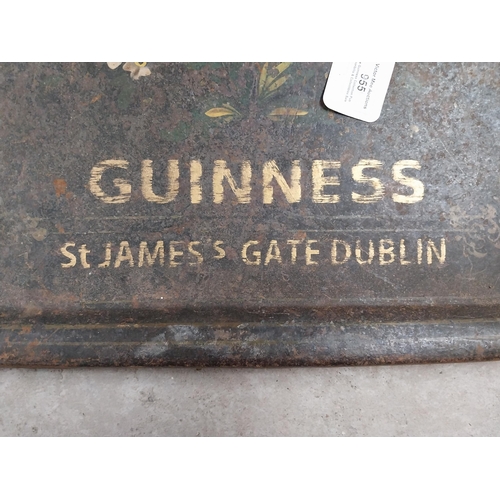 955 - Guinness St James's Gate Dublin tinplate drinks tray {51 cm H x 41 cm W}.