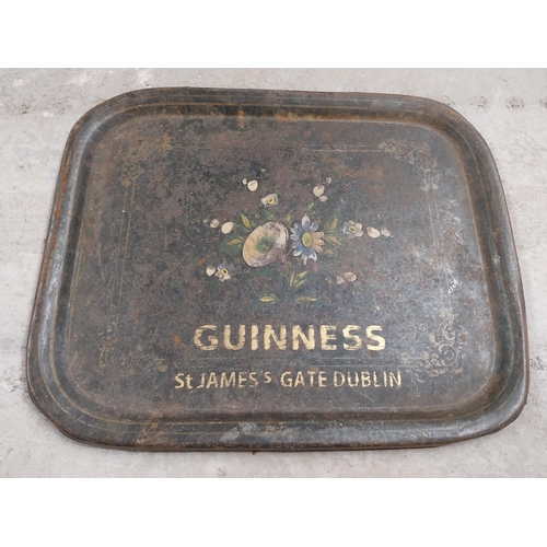 955 - Guinness St James's Gate Dublin tinplate drinks tray {51 cm H x 41 cm W}.