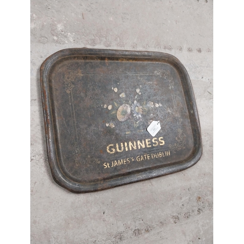 955 - Guinness St James's Gate Dublin tinplate drinks tray {51 cm H x 41 cm W}.