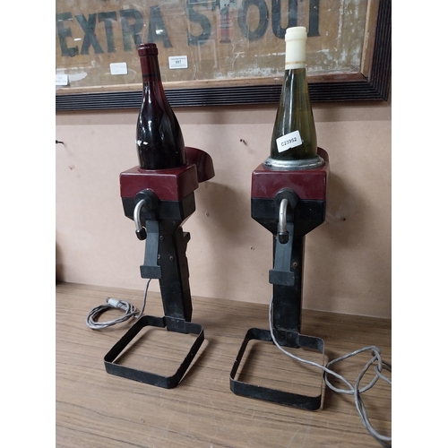 960 - Two 20th C. wine by the glass bar pulls. {52 cm H x 10 cm W x 22 cm W}.