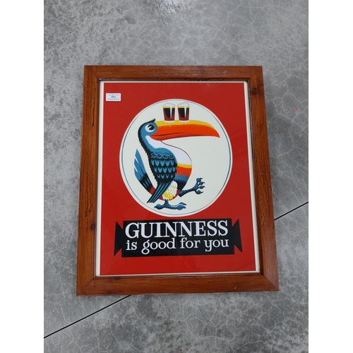 963 - Framed Guinness Is Good for You Toucan advertising print. {58 cm H x 48 cm W}.