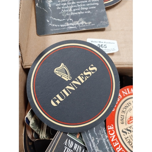 965 - Box of Guinness Coasters. PART OF THE DAVID HUGHES COLLECTION.