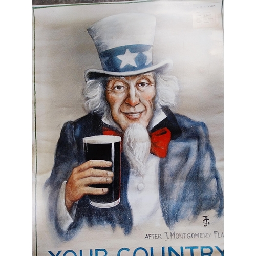 967 - Guinness advertising poster Mounted on Board 