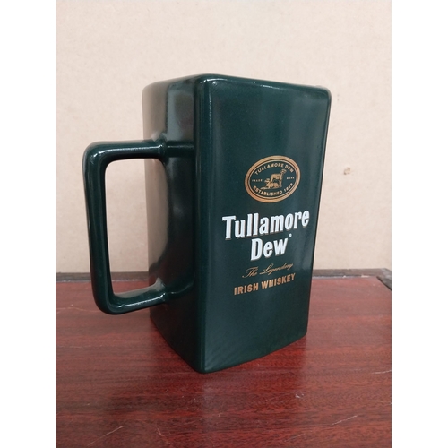 978 - Tullamore Dew water jug {17 cm H x 14 cm W x 10 cm D} and Tullamore Dew Flagon {15 cm H x 14 cm Dia}... 