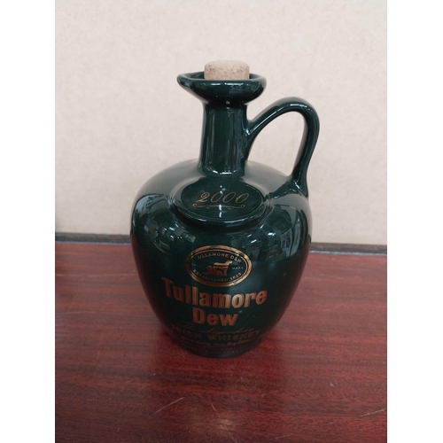 978 - Tullamore Dew water jug {17 cm H x 14 cm W x 10 cm D} and Tullamore Dew Flagon {15 cm H x 14 cm Dia}... 