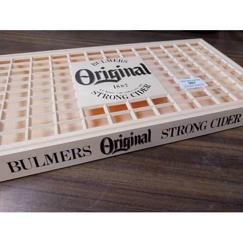 987 - Bulmers Original Strong Cider drip tray. {4 cm H x 42 cm W x 22 cm D].